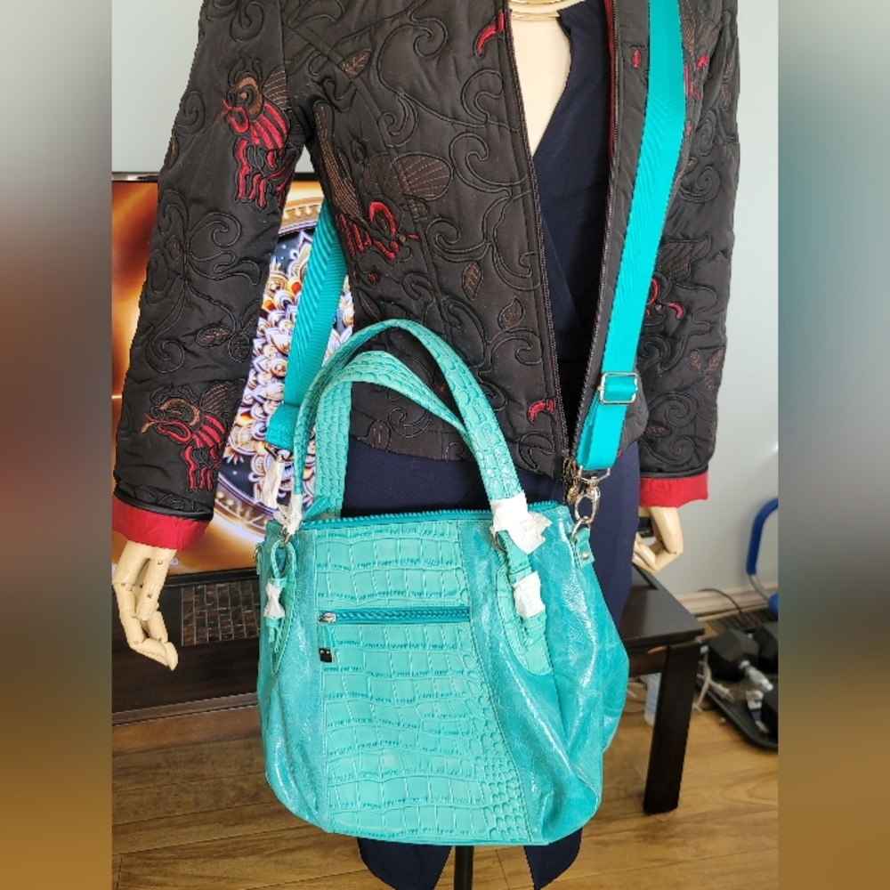 ❗️ SOPRANO Elegant Turquoise Croc-Embossed Women's Bag  ❗️